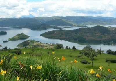 Uganda Reise Blick auf den Lake Bunyonyi