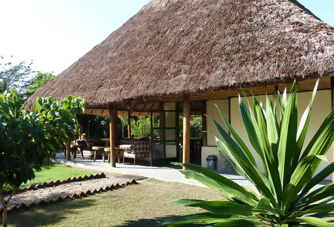 Uganda Rundreisen Queen Elizabeth Nationalpark Ishasha Jungle Lodge Restaurant