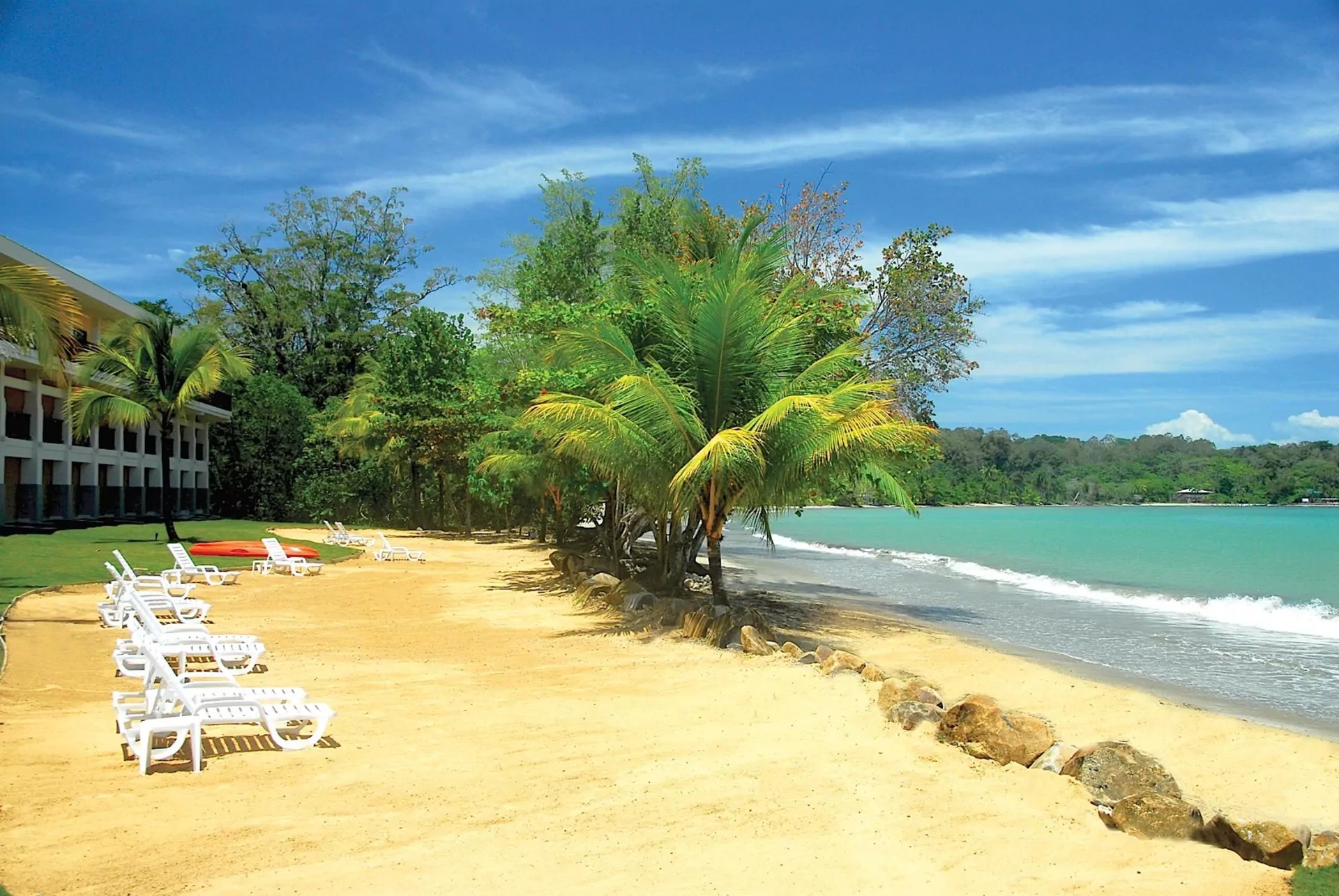 Panama Reisen Bocas del Tores Playa Tortuga Hotel Strand