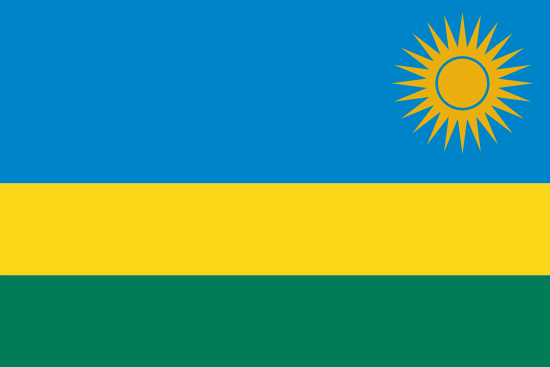 Ruanda Reisen Flagge