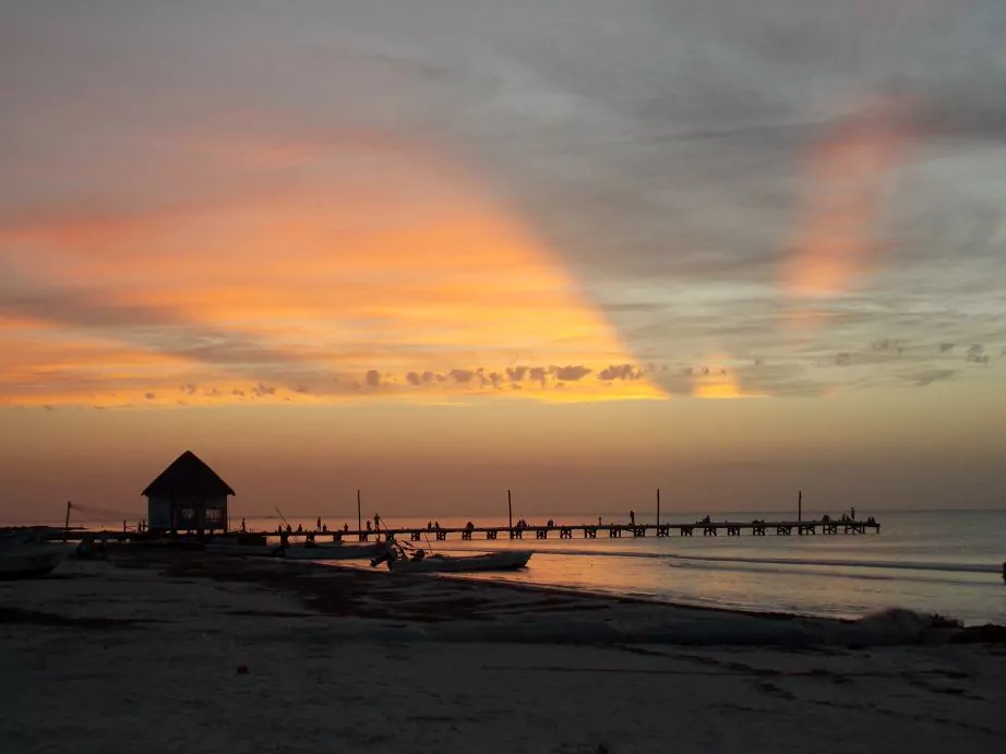 Mexiko Reise Strand Sonnenuntergang