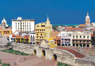 Badeurlaub in Kolumbien Blick auf Altstadt von Cartagena