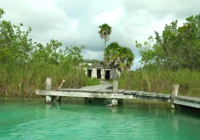 Mexiko Hochzeitsreise Yucatan Sian Kaan Maya Tempel an der Lagune