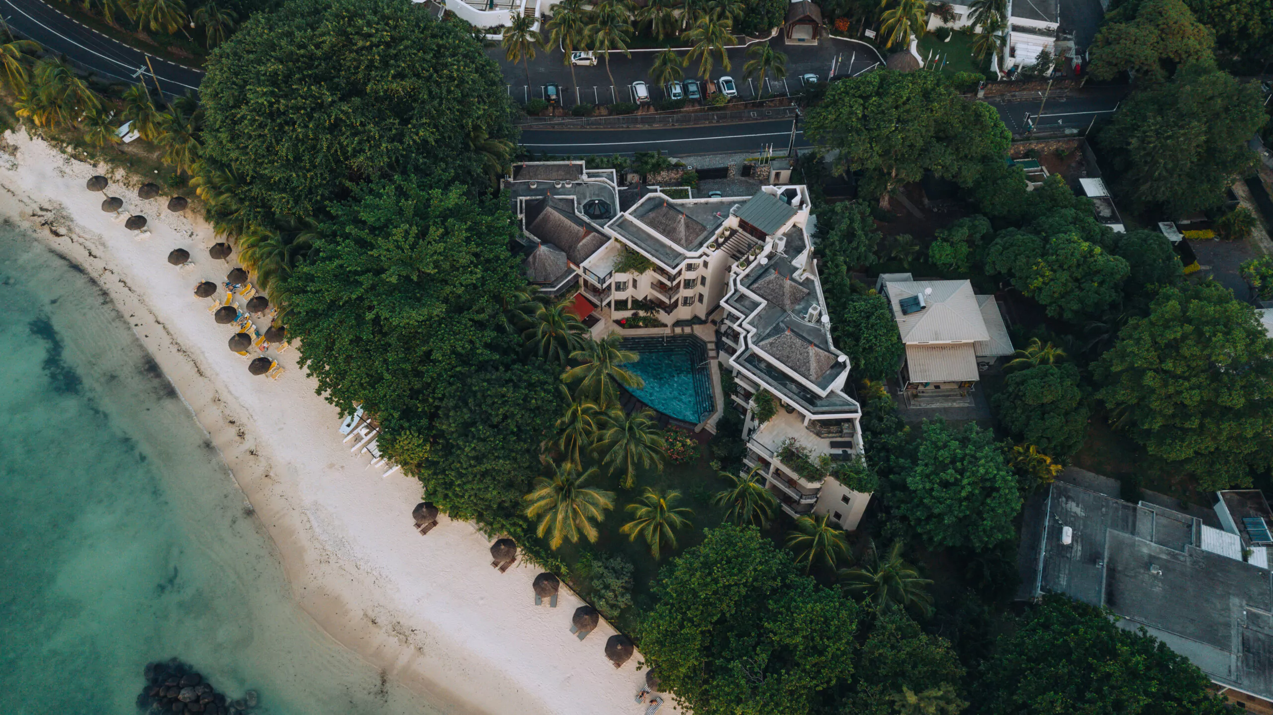 Mauritius Reisen Trou aux Biches Le Cardinal Luftaufnahme